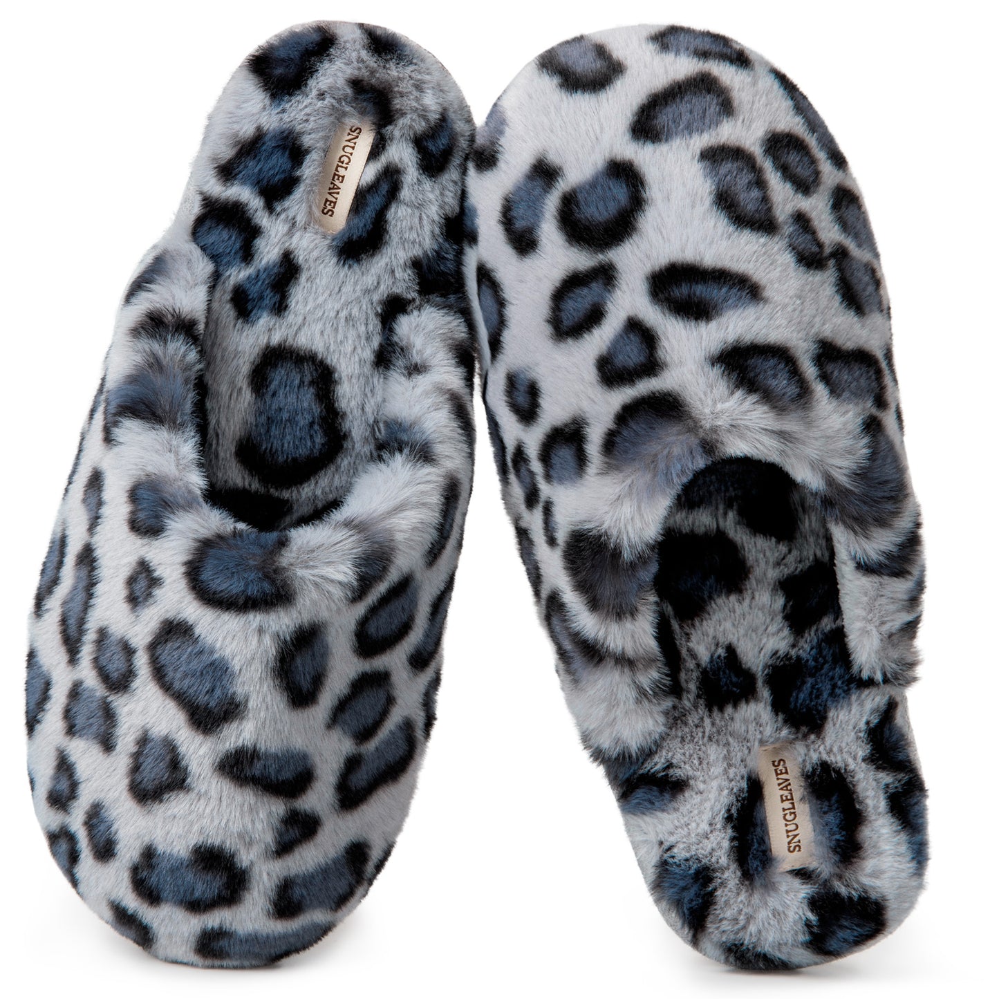 Snug Leaves Women's Fuzzy Scuff Slippers Soft Comfy Memory Foam Non-slip Indoor House Shoes